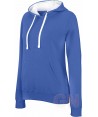 Sudadera bicolor con capucha de señora