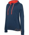 Sudadera bicolor con capucha de señora
