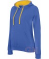Sudadera bicolor con capucha de señora