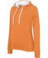 Sudadera bicolor con capucha de señora