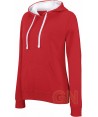 Sudadera bicolor con capucha de señora