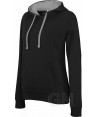 Sudadera bicolor con capucha de señora