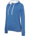 Sudadera bicolor con capucha de señora