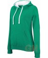 Sudadera bicolor con capucha de señora