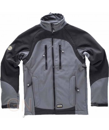 Chaqueta con tejido Softshell de triple capa gris/negro