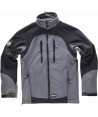 Chaqueta con tejido Softshell de triple capa gris/negro