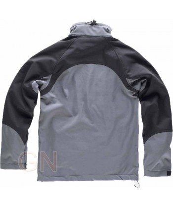Chaqueta con tejido Softshell de triple capa gris/negro