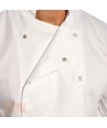 Chaqueta de cocina de manga larga con cierre de corchetes