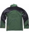 Chaqueta con tejido Softshell de triple capa verde oscuro/negro