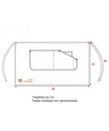 Delantal con francés corto de tela vaquera y canvas