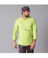 Chaqueta de cocinero con la espalda transpirable y manga tres cuartos color pistacho