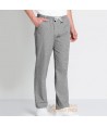 Pantalón unisex de cocina con bolsillos y cintura elástica pata gallo color negro