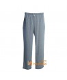 Pantalón unisex de cocina con bolsillos y cintura elástica pata gallo color negro