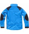 Chaqueta con tejido Softshell de triple capa celeste/negra