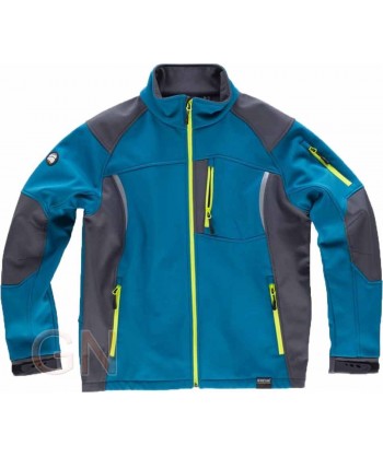 Chaqueta con tejido Softshell de triple capa azafata/gris
