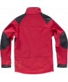 Chaqueta con tejido Softshell de triple capa roja/negra