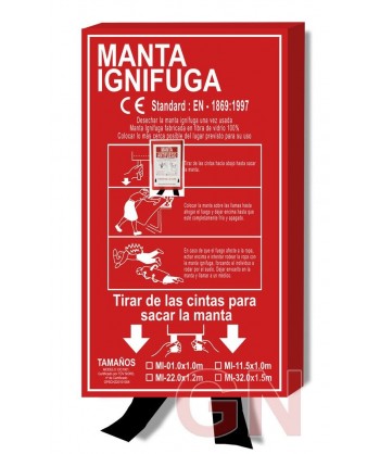 Manta ignífuga de fibra de vidrio apaga fuegos