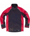 Chaqueta con tejido Softshell de triple capa negra/roja fluor