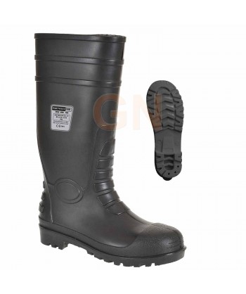Bota de agua de seguridad alimentaria de PVC  S5 SRC color negro
