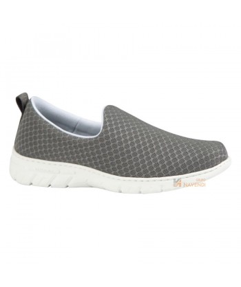 Mocasín sanitario antideslizante y transpirable SRC 01 F0 color gris