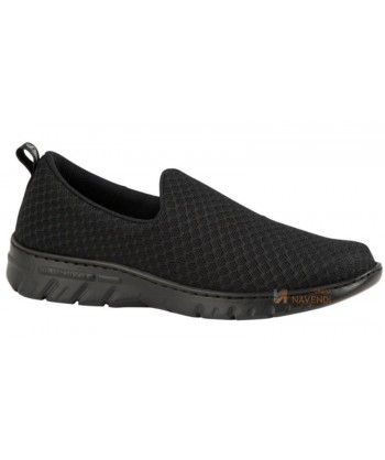 Mocasín sanitario antideslizante y transpirable SRC 01 F0 color negro