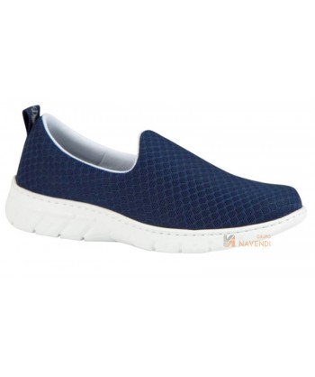 Mocasín sanitario antideslizante y transpirable SRC 01 F0 color azul marino