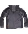 Chaqueta con tejido Softshell con capucha gris oscuro/negro