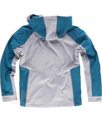 Chaqueta Softshell bicolor de triple capa y con capucha