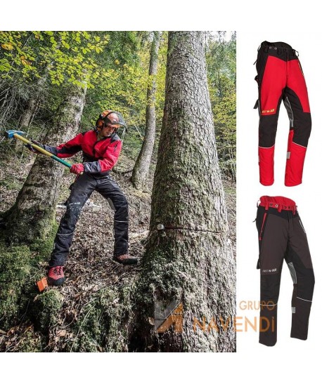Pantalón bicolor con refuerzos y cintas reflectantes segmentadas