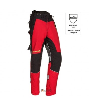 Pantalón naranja de alta visibilidad con refuerzos y cintas reflectantes segmentadas