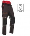 Pantalón naranja de alta visibilidad con refuerzos y cintas reflectantes segmentadas