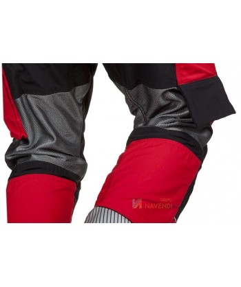 Pantalón bicolor con refuerzos y cintas reflectantes segmentadas para motosierras
