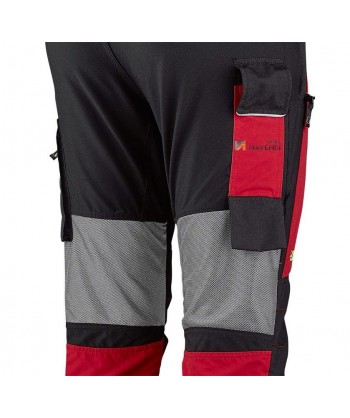 Pantalón bicolor con refuerzos y cintas reflectantes segmentadas para motosierras