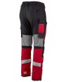 Pantalón bicolor con refuerzos y cintas reflectantes segmentadas para motosierras