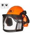 Kit forestal de pantalla facial + soporte + casco + orejeras
