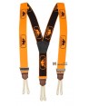 Tirantes con presillas para botones en pantalones de motosierra