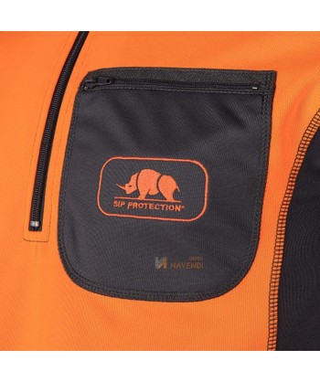 Camiseta de manga larga de media cremallera con bolsillo para montañismo y equipos de rescate
