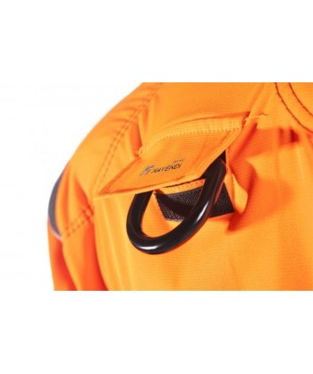 Chaqueta de alta visibilidad con refuerzos  para motosierras clase 2 con protección adicional en el abdomen