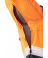 Chaqueta de alta visibilidad con refuerzos  para motosierras clase 2 con protección adicional en el abdomen