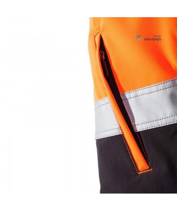Chaqueta de alta visibilidad con refuerzos  para motosierras clase 2 con protección adicional en el abdomen