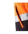 Chaqueta de alta visibilidad con refuerzos  para motosierras clase 2 con protección adicional en el abdomen