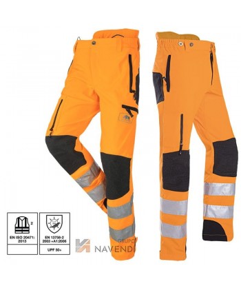 Pantalón combinado de alta visibilidad con refuerzos