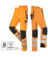 Pantalón combinado de alta visibilidad con refuerzos