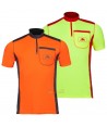 Camiseta de manga corta de media cremallera con bolsillo para podadores y motoserristas