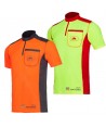 Camiseta de manga corta de media cremallera con bolsillo para podadores y motoserristas