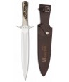 Cuchillo táctico para caza con virola de acero y mango de Asta de ciervo