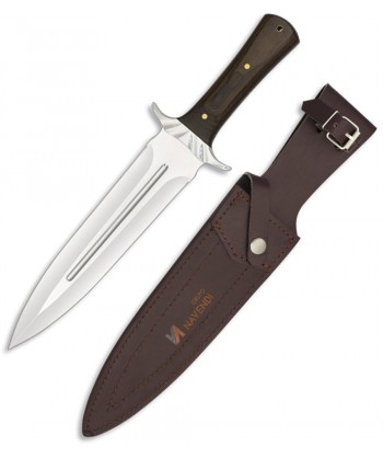 Cuchillo táctico para caza con virola de acero y mango de Stamina