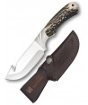 Cuchillo táctico para caza con virola de acero y Skinner con mango de asta de ciervo