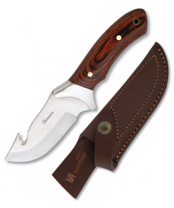 Cuchillo táctico para caza con virola de acero y Skinner con mango de Stamina