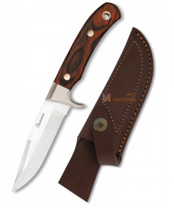 Cuchillo táctico para caza con virola de acero y hoja de 11 cm con mango de Stamina